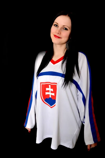 Mujer Slovakian Fan —  Fotos de Stock