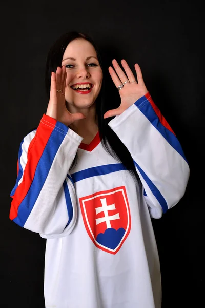 Mujer Slovakian Fan —  Fotos de Stock