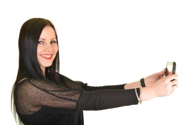 kadın ve tablet bilgisayar