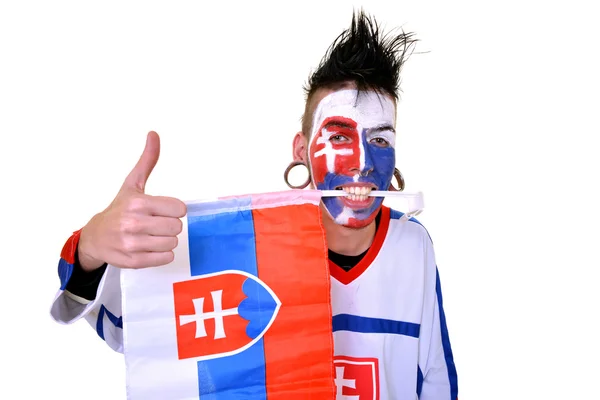 Slovakian supporter — Stock Photo, Image