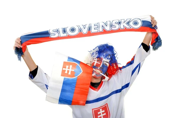 Slovenských fanoušků — Stock fotografie