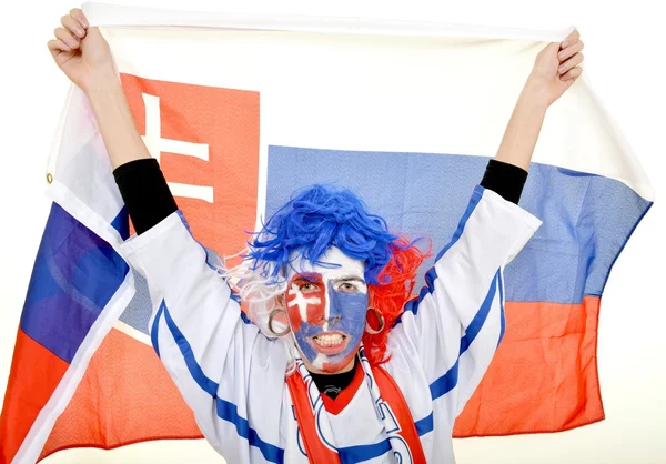 Slovakian supporter — Stock Photo, Image