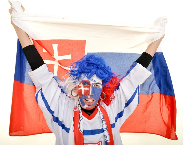 Slovakian supporter — Stock Photo, Image