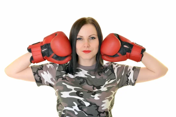 Boxeadora mujer —  Fotos de Stock