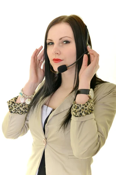 Žena zákazníka servisní pracovník — Stock fotografie