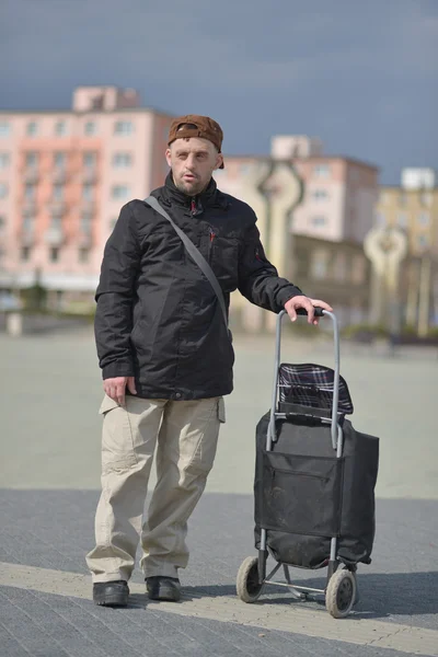 Man with luggage — Stock Photo, Image