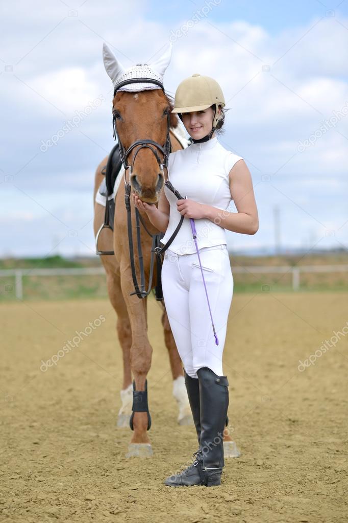 Woman Rider at the horse show