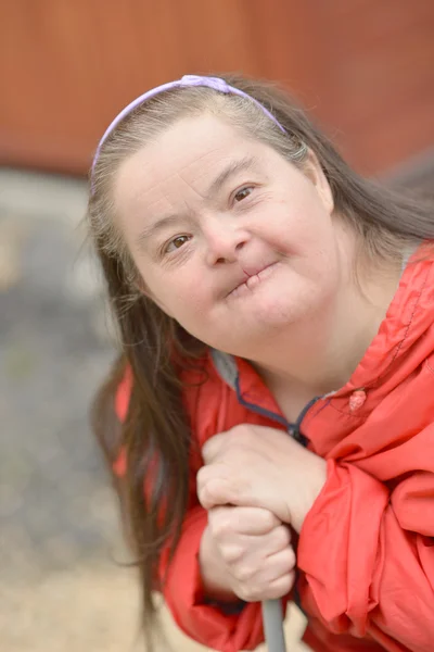 Frau mit Down-Syndrom — Stockfoto