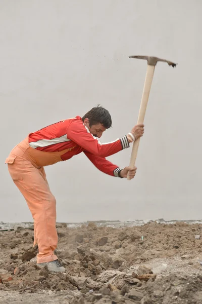 Homem e martelo de trenó — Fotografia de Stock