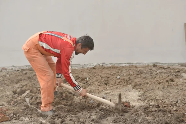 Hombre y martillo de trineo — Foto de Stock