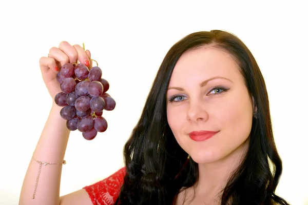 Woman with grape — Stock Photo, Image