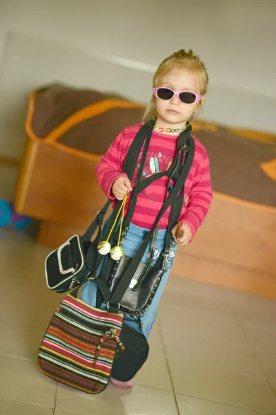 Baby with sunglasses — Stock Photo, Image