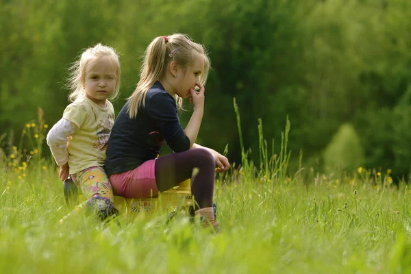 Retrato de dos niñas lindas — Foto de Stock