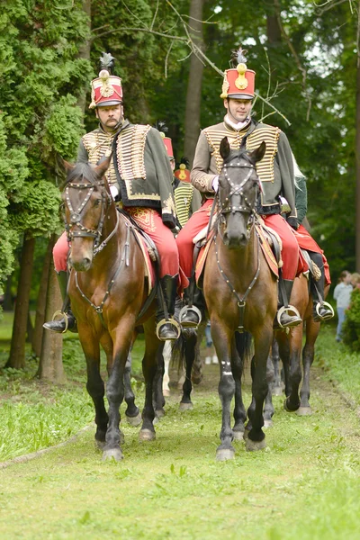 Węgierski huzarzy Pokaż — Zdjęcie stockowe