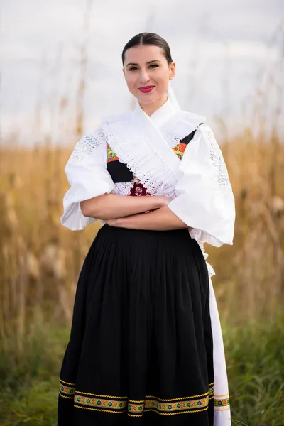 Slovak Folklore Slovakian Folk Girl — Stock Photo, Image