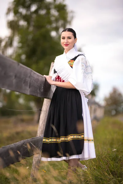 Словацький Фольклор Словацька Дівчинка — стокове фото