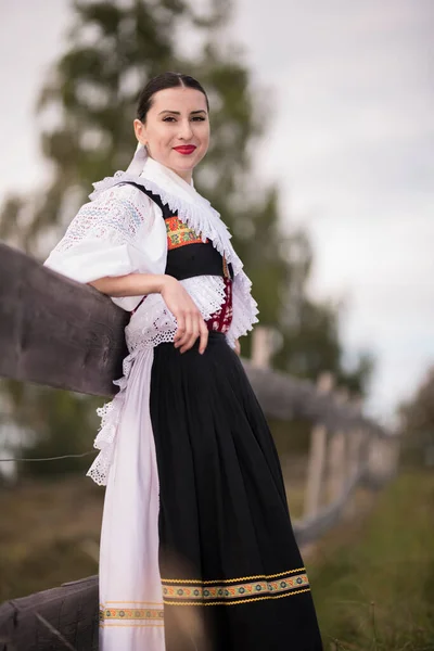 Slowakische Folklore Slowakisches Volksmädchen — Stockfoto