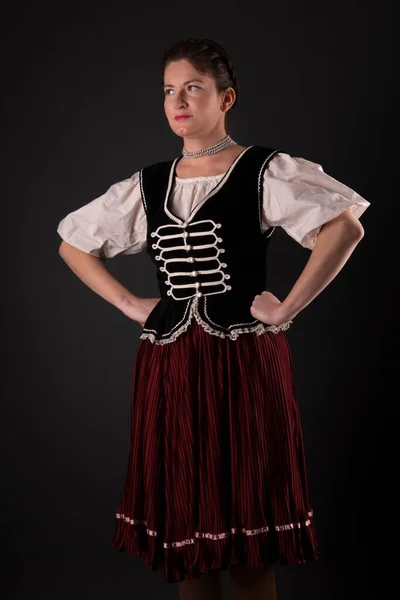 Belle Fille Costume Traditionnel Culture Russe — Photo