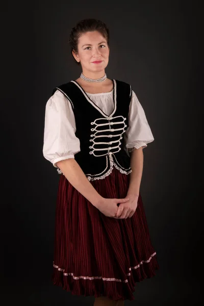 Junge Schöne Vak Vak Frau Traditioneller Kleidung — Stockfoto