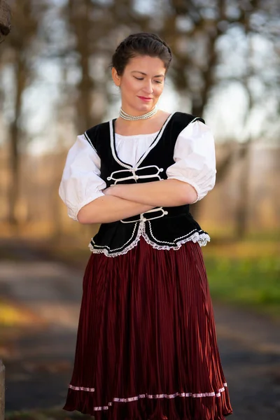 Bella Donna Costume Tradizionale Vak — Foto Stock