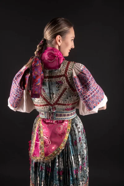 Szlovák Folklór Szlovák Népi Lány — Stock Fotó