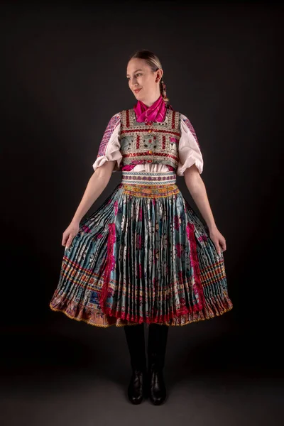 Szlovák Folklór Szlovák Népi Lány — Stock Fotó