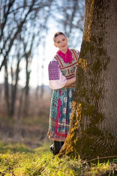 Slovak Folklore Slovak Folk Girl — Stock Photo, Image