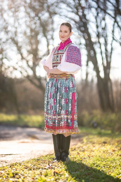 Szlovák Folklór Szlovák Népi Lány — Stock Fotó