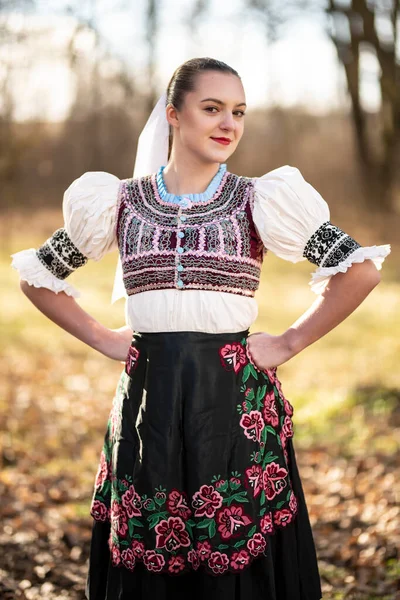 Slovak Folklore Slovakian Folk Girl — Stock Photo, Image