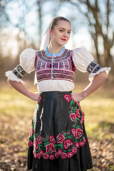 Folclore Slovacco Slovacca Ragazza Popolare — Foto Stock