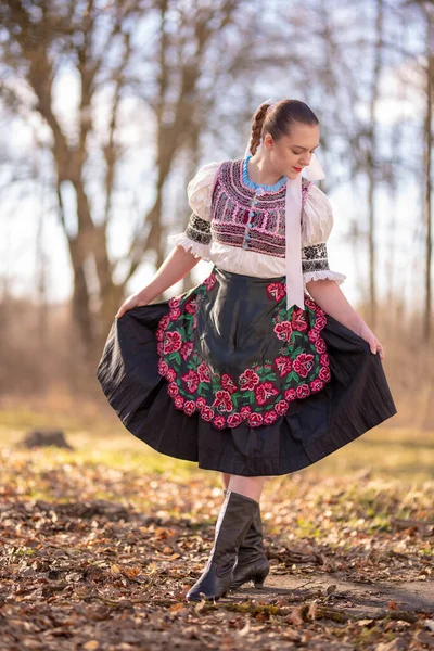 Slovenský Folklór Slovenská Lidová Dívka — Stock fotografie