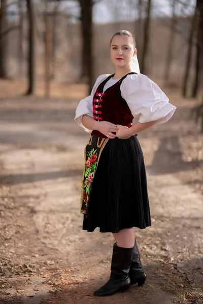 Slowakische Folklore Slowakisches Volksmädchen — Stockfoto