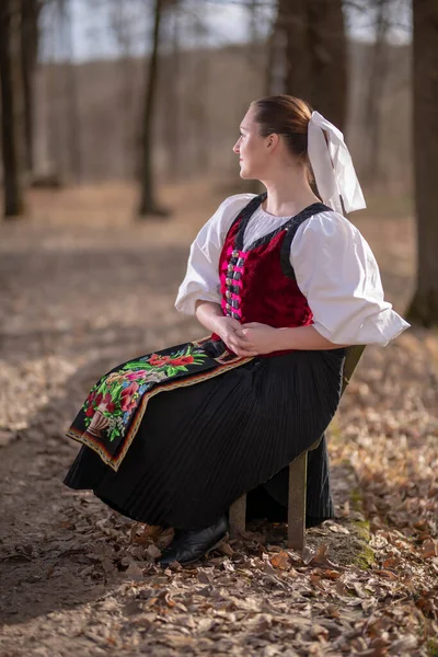 Folclore Slovacco Slovacca Ragazza Popolare — Foto Stock