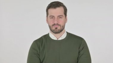 Orta Parmak İşareti Gösteren Kızgın Adamın Portresi, Beyaz Ekran