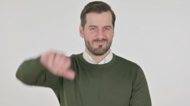 Baş Parmakların Aşağı Hareketini Gösteren Adam Portresi, Beyaz Ekran