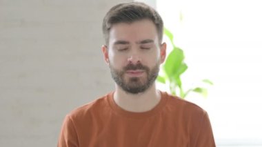 Sleepy Creative Young Man Yawning, Need Rest