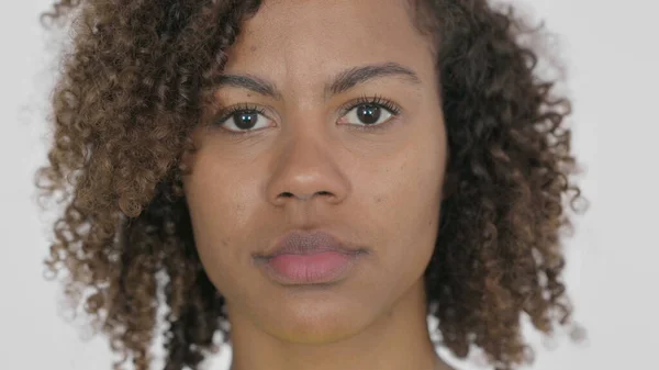 Face Close Shocked African Woman — Foto de Stock