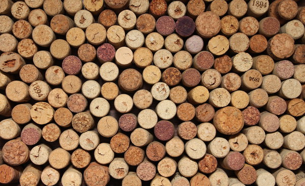 Many different wine corks