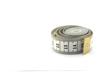 witte band meten op een witte achtergrond