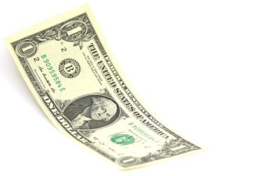 beyaz zemin üzerine Amerikan Doları yakın çekim