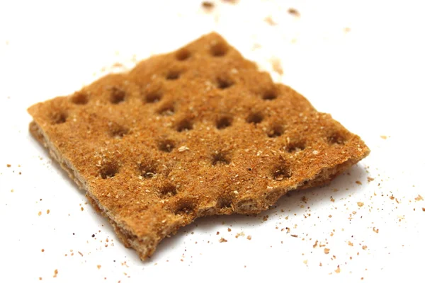 Biscotti genuini con cereali isolati su bianco — Foto Stock