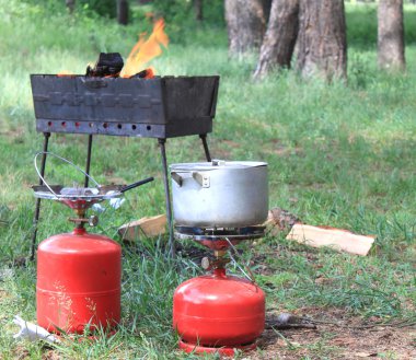 gaz silindir ve Barbekü