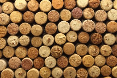 Background texture with different wine corks clipart