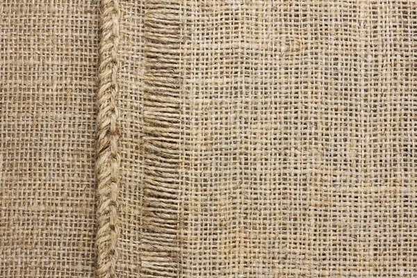 Burlap Marrom Com Textura Lona Bonita Tecido Marrom Estilo Retro — Fotografia de Stock