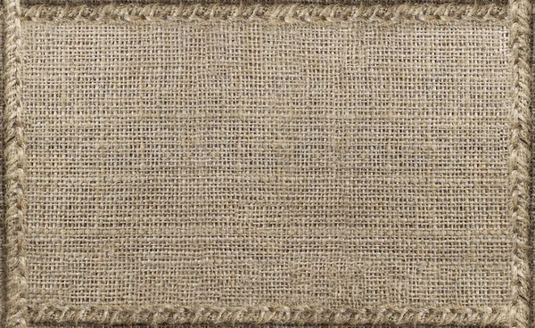 Burlap Marrom Com Textura Lona Bonita Tecido Marrom Estilo Retro — Fotografia de Stock