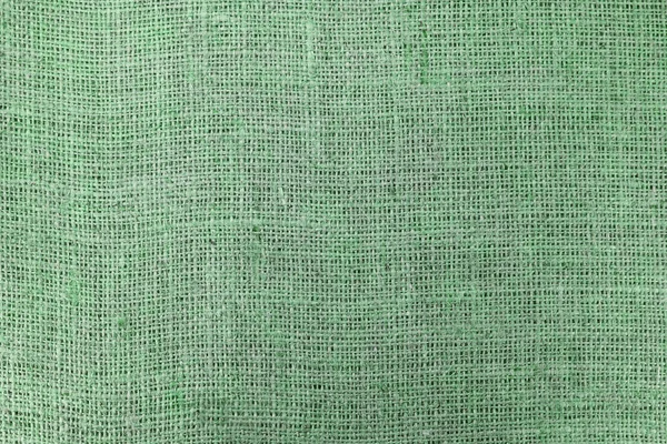 Texture Tela Verde Con Fili Lino Reali Tela Con Bella — Foto Stock