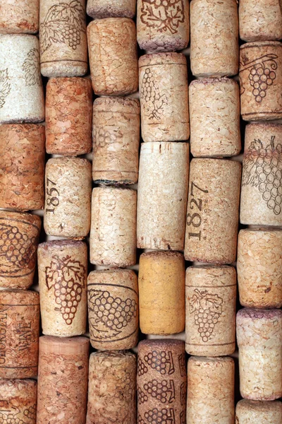 Abstract Background Used Red Wine Corks White Wine Corks Corkscrew — Fotografia de Stock