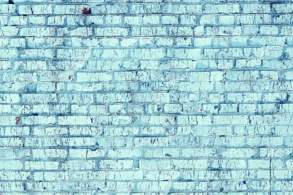 Tegelvägg Med Ovanliga Blå Tegelstenar Tillverkade Hela Blå Tegelstenar Och — Stockfoto