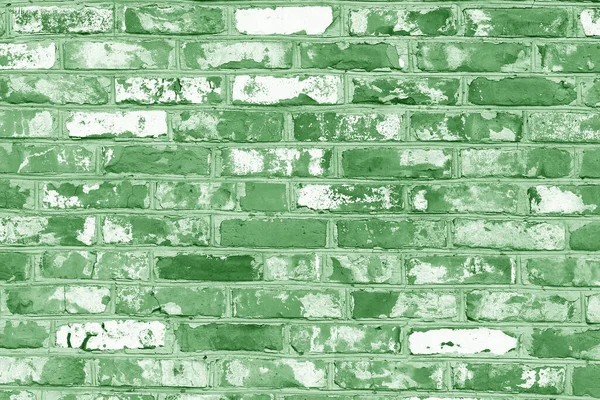 Muro Ladrillo Con Inusual Ladrillos Verdes Hechos Ladrillos Verdes Enteros —  Fotos de Stock