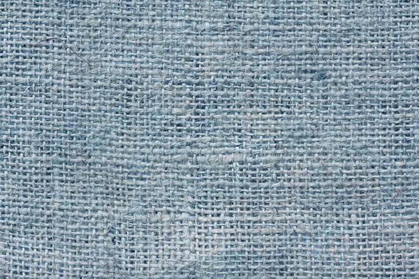 Blauwe Jute Jute Met Mooie Canvas Textuur Van Blauwe Stof — Stockfoto